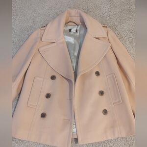 Pink Wool Coat. J Crew. Size 4.